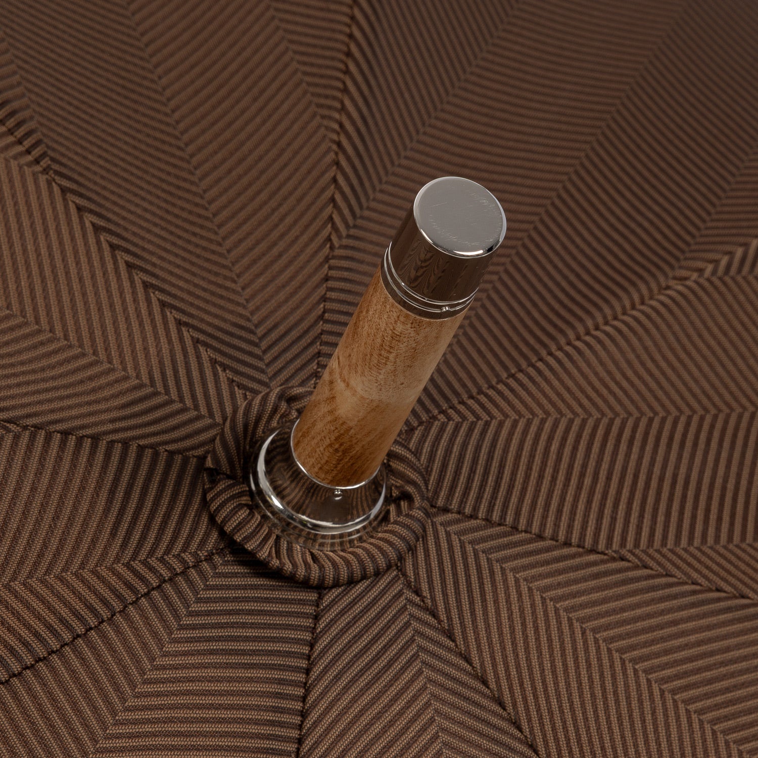 Francesco Maglia x MJ: Stick Umbrella "Lord" with Solid Wood Frame and Bamboo Handle - purely handmade